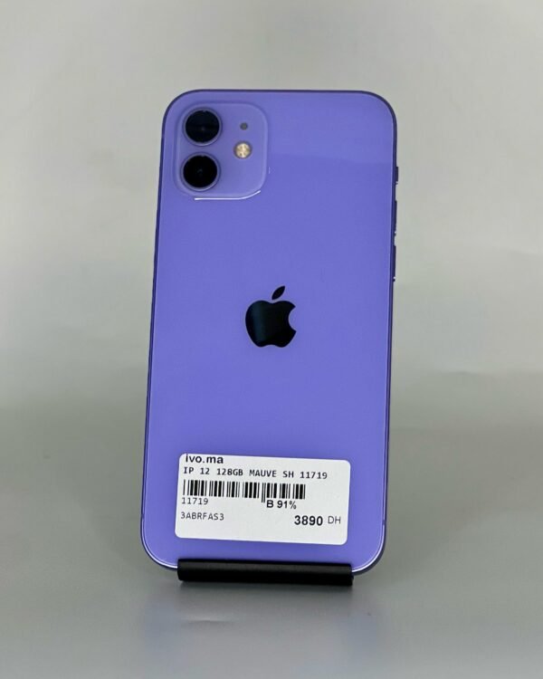 iPhone 12 128Go Mauve Occasion (Batterie 91%) – Image 2