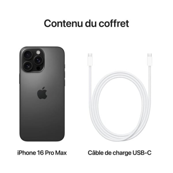 iPhone 16 pro max noir Prix Maroc