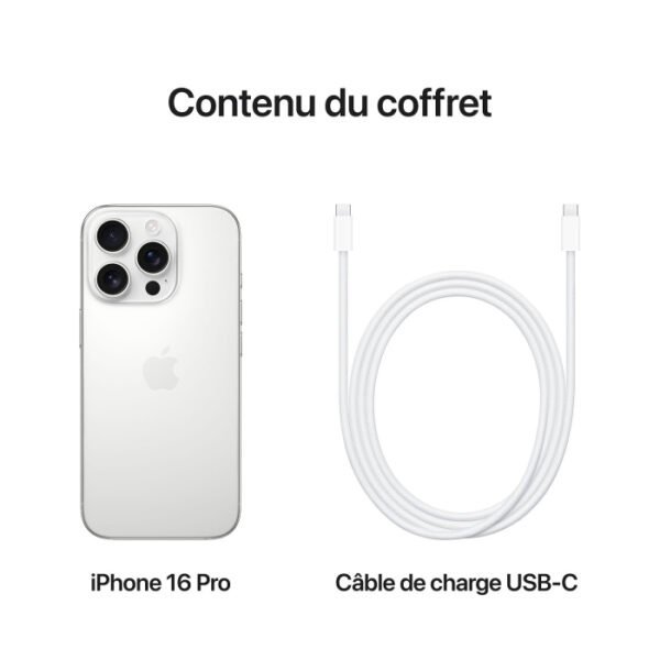 iPhone 16 pro blanc Prix Maroc