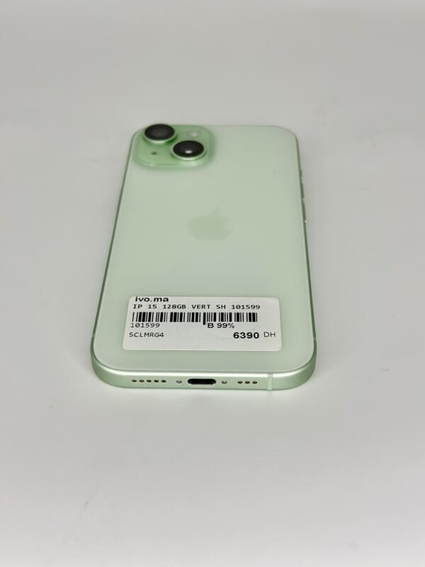 iPhone 15 128Go Vert Occasion (Batterie 99%) – Image 5