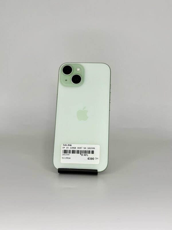 iPhone 15 128Go Vert Occasion (Batterie 99%) – Image 2